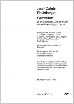 Ouvertüre zu Shakespeares Die Zähmung der Widerspenstigen op. 18 Standard