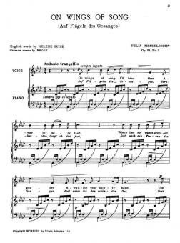 On Wings of Song Op.34 No.2 