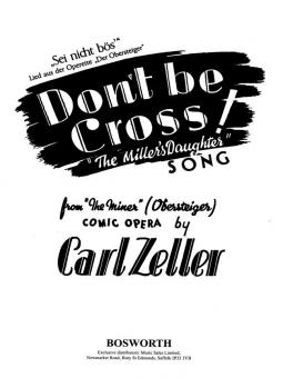 Don't be cross (Sei nicht bös) 