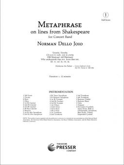 Metaphrase On Lines From Shakespeare 