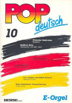 German Pop Songs for electronic organ Vol. 10 
