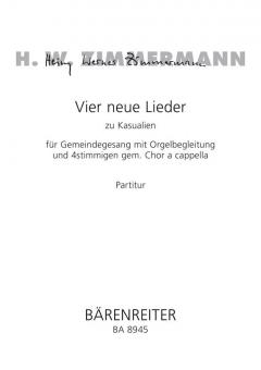 Vier neue Lieder zu Kasualien Standard
