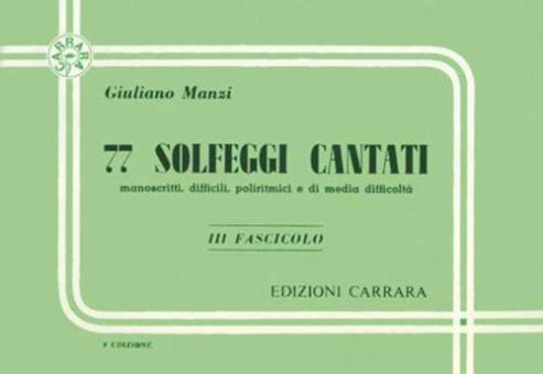Solfeggi Cantati Manoscritti Band 3 
