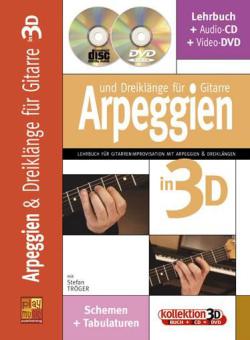 Arpeggien und Dreiklänge für Gitarre in 3D 