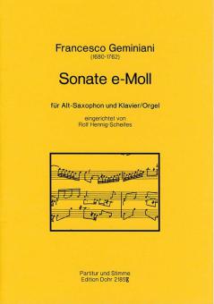 Sonate für Alt-Saxophon und Klavier (Orgel) 