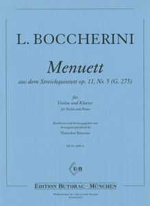 Menuett aus dem Streichquintett op. 11, Nr. 5 (G275) 