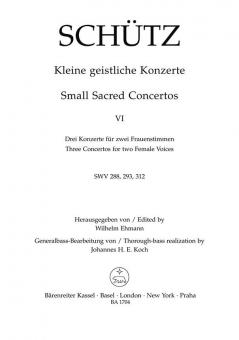 Kleine geistliche Konzerte Heft 6 