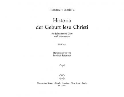 Historia der Geburt Jesu Christi SWV 435 Standard
