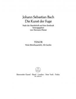 Die Kunst der Fuge BWV 1080 Standard