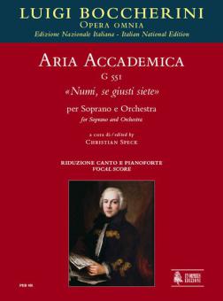 Aria accademica Numi, se giusti siete G551 