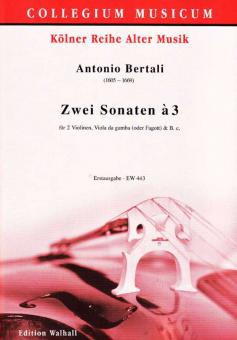 Zwei Sonaten a 3 in g und a 