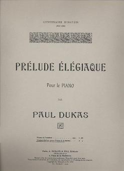 Prelude Elegiaque 