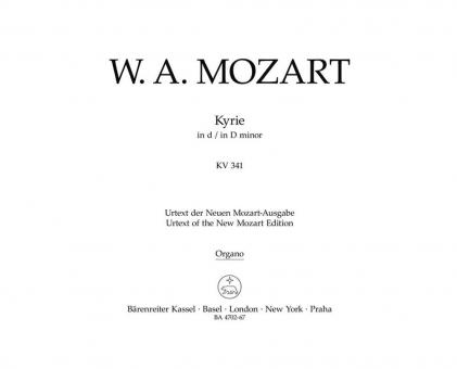 Kyrie d-moll KV 341 (368a) 