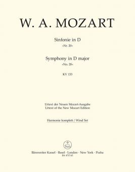 Sinfonie Nr. 20 D-Dur KV 133 