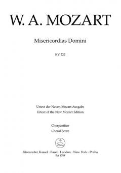 Misericordias domini KV 222 (205a) Standard
