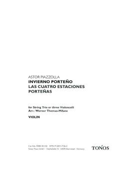 Las Quadro Estaciones Porteñas: Invierno Porteño 