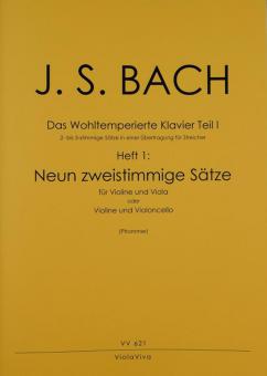 9 zweistimmige Sätze aus: Das Wohltemperierte Klavier Heft 1 