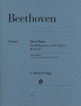 Three Duos for Clarinet and Bassoon WoO 27 