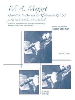 Quartett in C-Dur nach der Klaviersonate KV 333 KV 333 
