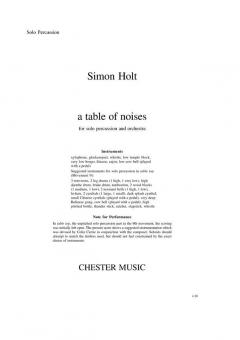 A Table of Noises 