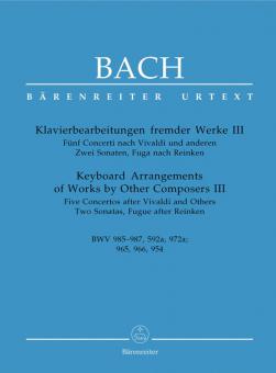 Arreglos para piano de otras obras 3 BWV 985-987, 592a, 972a Standard