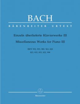 Einzeln überlieferte Klavierwerke 3 Standard