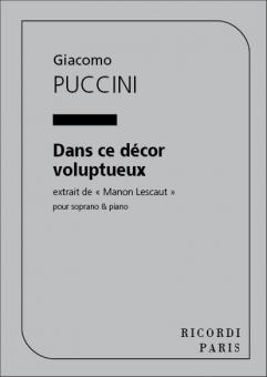 Manon Lescaut Dans Ce Decor... Chant et Piano 