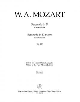 Serenade D-Dur KV 239 