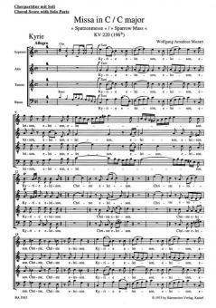 Missa C-Dur KV 220 (196b) Standard