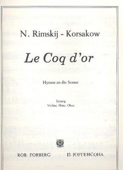 Le coq d'or (Der goldene Hahn): Sonnenhymne 