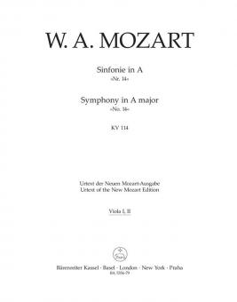 Sinfonie Nr. 14 A-Dur KV 114 