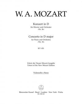 Konzert Nr. 16 D-Dur KV 451 