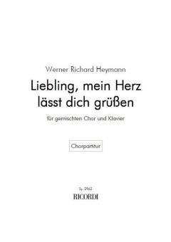 Liebling, mein Herz lässt dich grüßen 