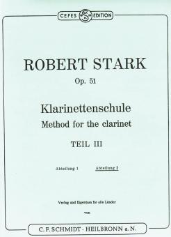 Klarinettenschule Teil 3 Abt. 2 op. 51 