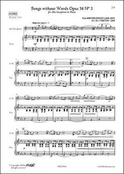 Songs Without Words Op. 38 No. 2 