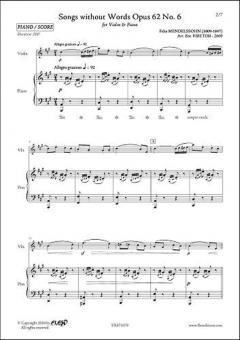 Songs Without Words Op. 62 No. 6 