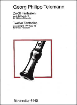12 Fantasias for treble recorder solo Standard
