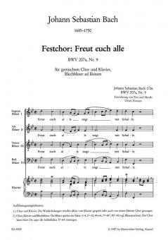 Freut euch alle BWV 207a/9 Standard