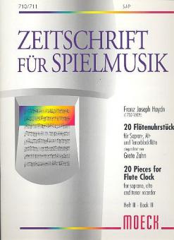 20 Flötenuhrstücke, Heft 3 