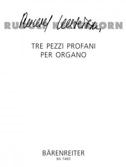 Tre pezzi profani per organo 