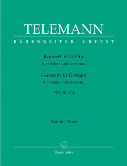 Konzert in G-Dur für Violine und Orchester TWV 51:G8 