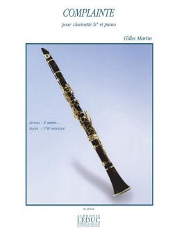 Complainte pour Clarinette Si B et Piano [éd. Bg] 