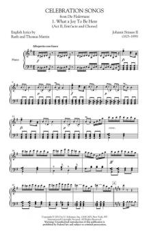 Celebration Songs from 'Die Fledermaus' Standard