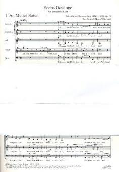 Sechs Gesänge op. 57 Standard