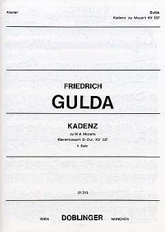 Kadenz zum 1. Satz von Mozarts Klavierkonzert D-Dur KV 537 
