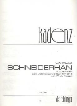 Kadenzen zu Violinkonzerten zu Mozart, D-Dur, KV 218 