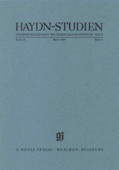 Haydn Studies Vol. 2 No. 1 