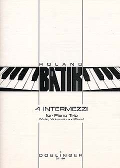 4 Intermezzi For Piano Trio 