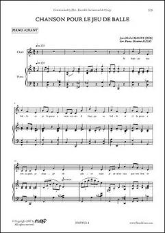 Chanson pour le jeu de balle 