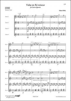 Valse en Ré mineur for 4 Guitars 